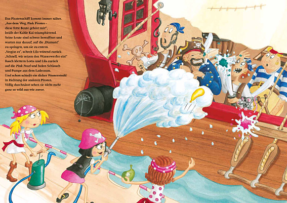 Pink Pirates - Der Prinzenkuchen - Buchseite in Farbe